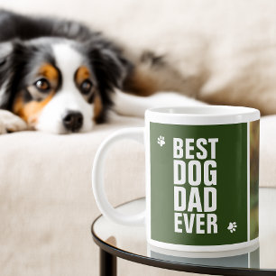 Father's Day Best Dog Dad Ever Photo Large Coffee Mug