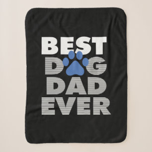 Father's Day Best Dog Dad Ever Sherpa Blanket
