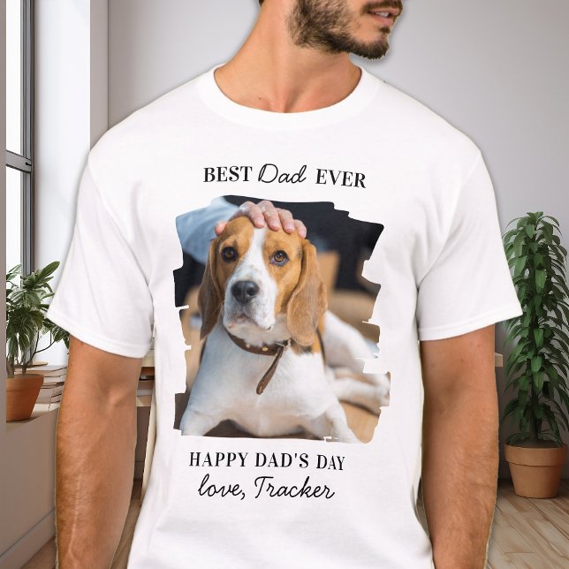 Father's Day Best Dog Dad Personalised Pet Photo T-Shirt (Creator Uploaded)