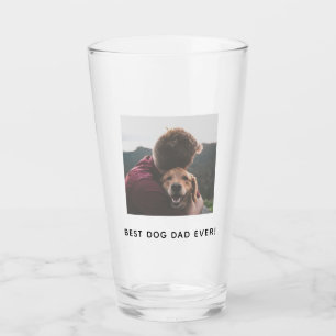 Father's Day Best Dog Dad Your Pets Photo Beer Glass