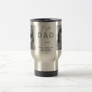 Father's Day Best Father Ever 2 Photo Dusty Blue Travel Mug