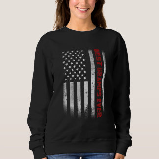 Fathers Day Best Gramps Ever With Us American Flag Sweatshirt