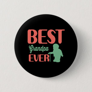 Father's Day Best Grandpa Ever 6 Cm Round Badge