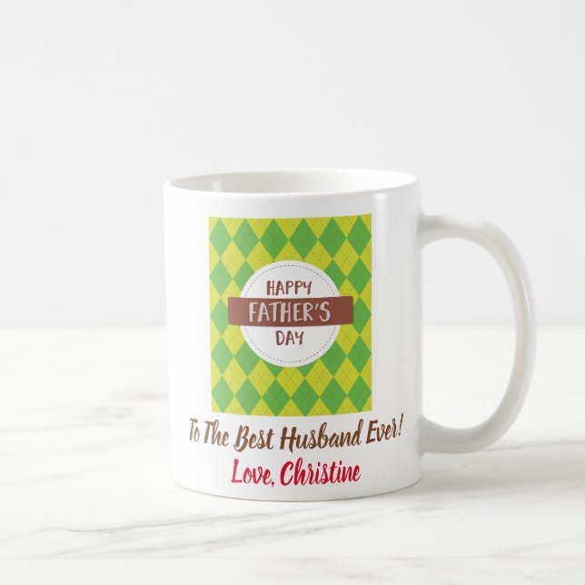 Father's Day Best Husband Dad Ever Two Photos Coffee Mug (Right)