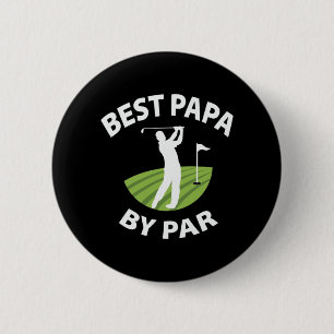 Father's Day Best Papa By Par 6 Cm Round Badge
