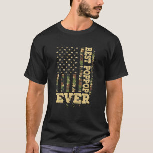 Father's Day Best Poppop Ever With US American Fla T-Shirt