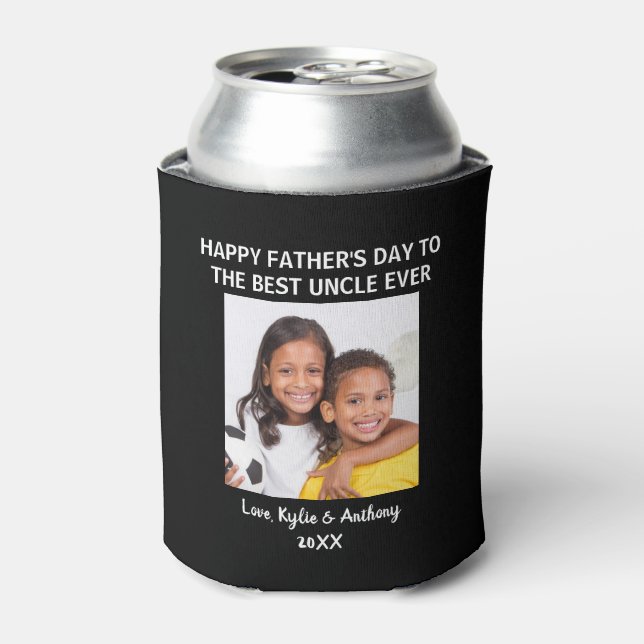 Father's Day Best Uncle Ever Photo Can Cooler (Can Front)