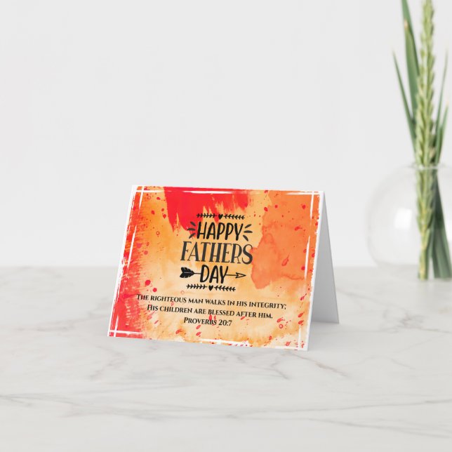 Father's Day Bible Verse The Lord Bless You Card (Front)