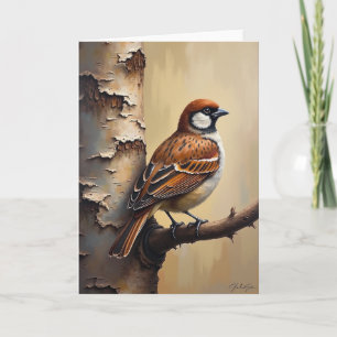 Fathers Day Bird Art Card