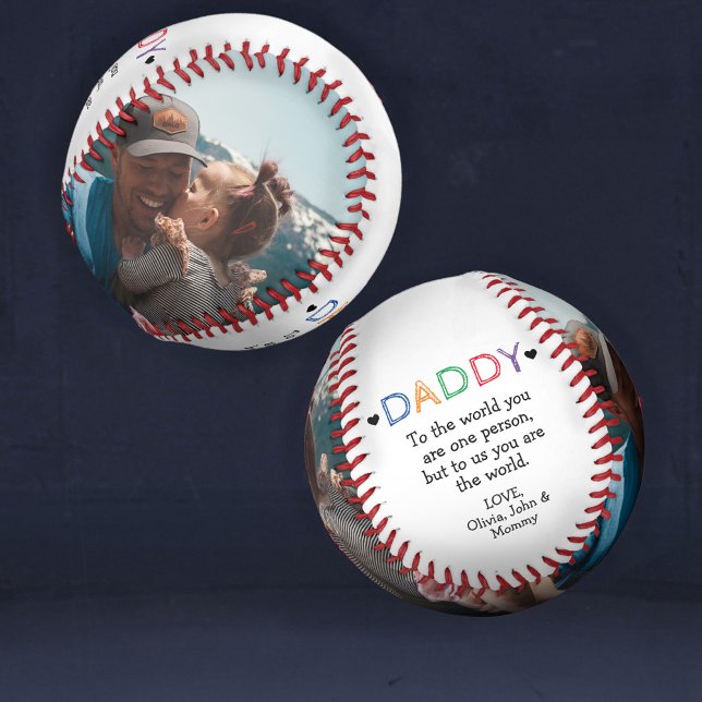 Father's Day/Birthday From Kids to Dad Photo Baseball (Creator Uploaded)