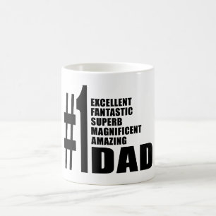Fathers Day Birthdays Christmas Number One Dad Coffee Mug