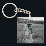 Father's Day Black White Photo Celtic Heart Love Key Ring<br><div class="desc">Personalised Father's Day gift for your dad to celebrate Father's Day. Whether it's for a new dad, stepdad, old and classic dad, or dad-to-be, the custom text function will get you covered. You can change the text to your desired wording and upload your own custom photo. Get something memorable and...</div>