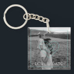 Father's Day Black White Photo Celtic Heart Love Key Ring<br><div class="desc">Personalised Father's Day gift for your dad to celebrate Father's Day. Whether it's for a new dad, stepdad, old and classic dad, or dad-to-be, the custom text function will get you covered. You can change the text to your desired wording and upload your own custom photo. Get something memorable and...</div>