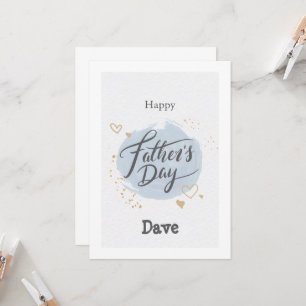 Father's Day blue circle with text Card