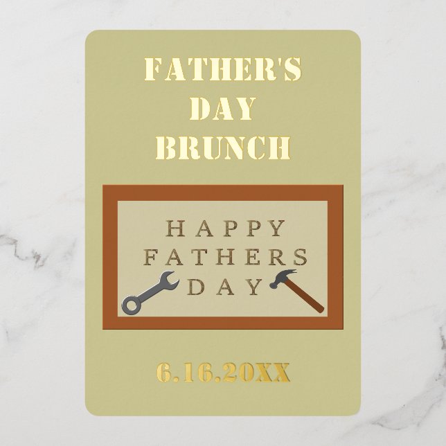 Fathers Day Brunch Wooden Sign Custom (Front)
