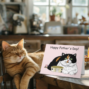 Father's Day Calico Cat Card