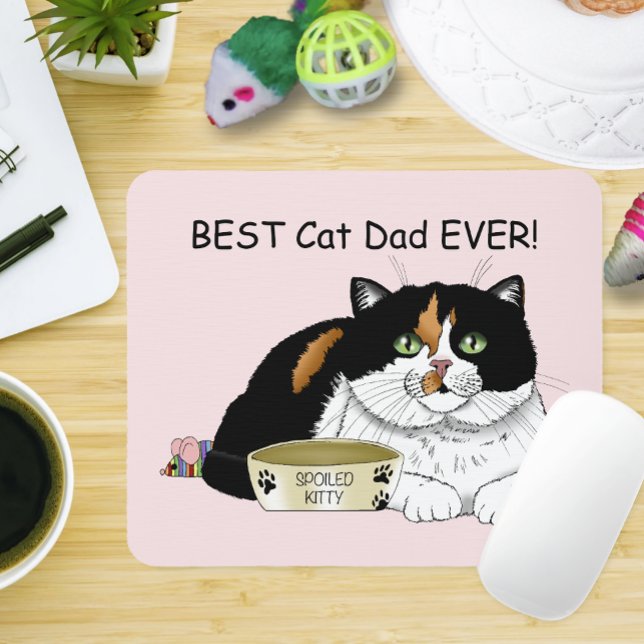 Father's Day Calico Cat Mouse Pad (Creator Uploaded)