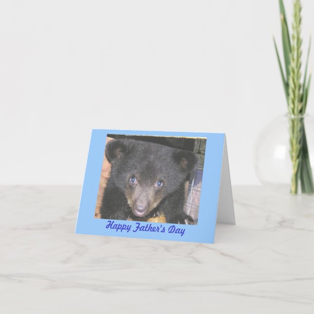 Father's Day Card - Bear Cub Close-Up (Front)