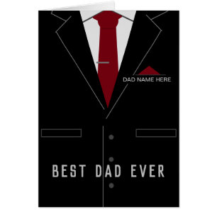 Father's Day Card - Best DAD Ever - Your Name Text