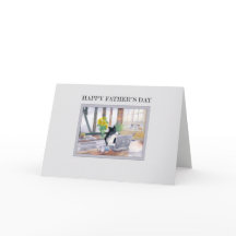 Fathers Day card - Border Collie dog on his laptop