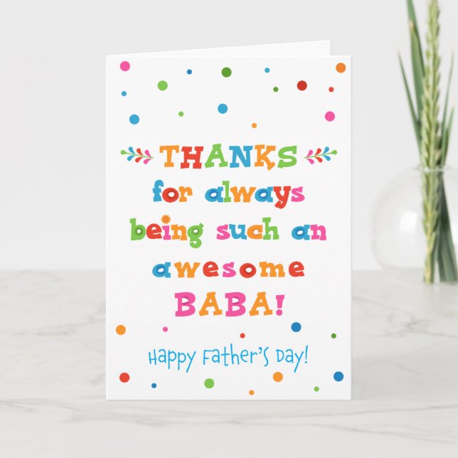 Father's Day Card for Baba (Front)