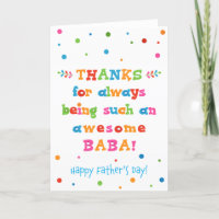 Father's Day Card for Baba