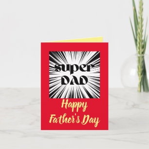 Father's Day Card for Dad, Superhero theme