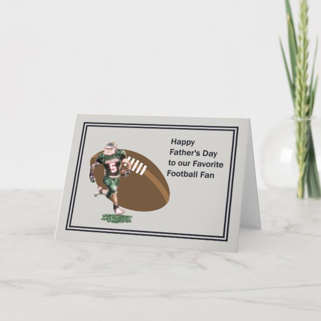 Father's Day Card for Dad who likes Football (Front)