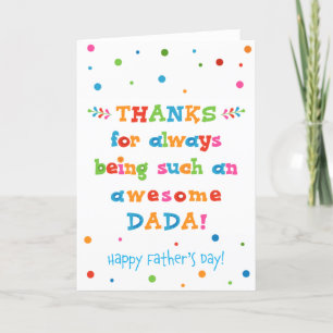 Father's Day Card for Dada