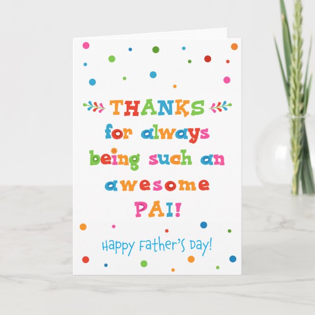 Father's Day Card for Pai (Front)