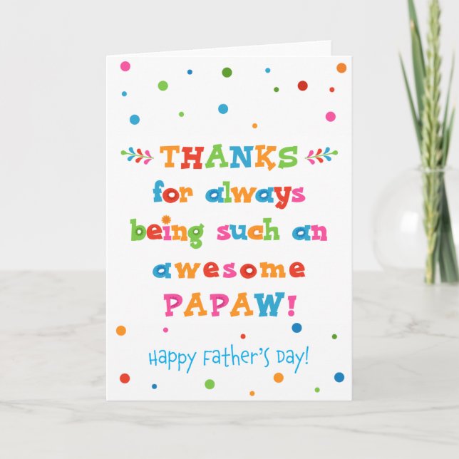 Father's Day Card for Papaw (Front)