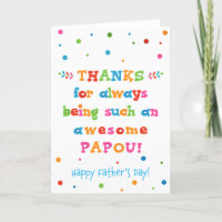 Father's Day Card for Papou