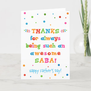Father's Day Card for Saba