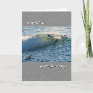 Father's Day card, for Uncle, Surfing Card