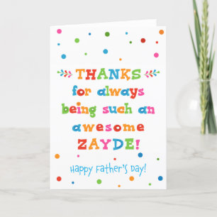 Father's Day Card for Zayde