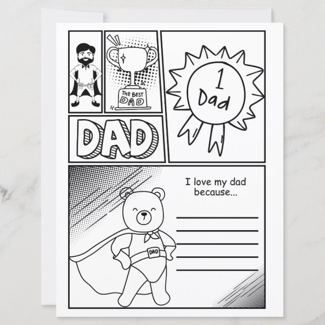 Father's Day Card Keepsake From Kid (Front)