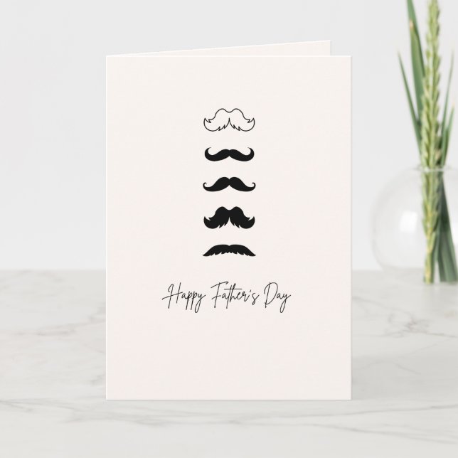 Father's Day Card Mustaches Card (Front)