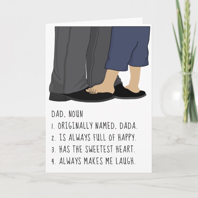 Father's Day Card/Personalise Dad, noun Card (Front)