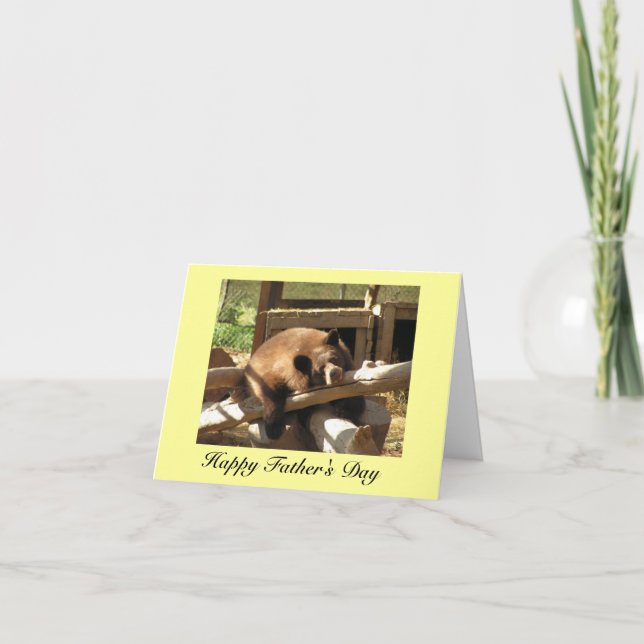 Father's Day Card - Relaxing Bear Cub (Front)