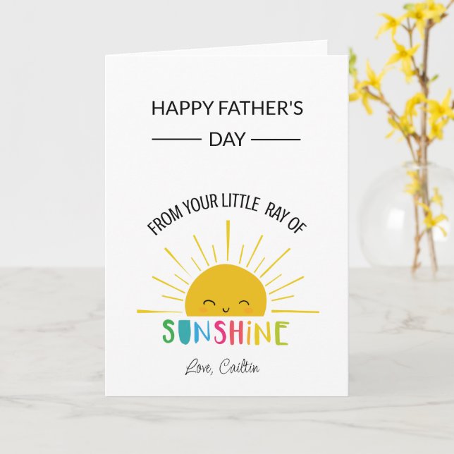 Father's day card sunshine  (Yellow Flower)