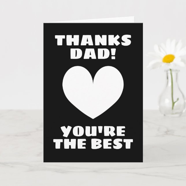 Father's Day card - Thanks dad you're the best (Small Plant)