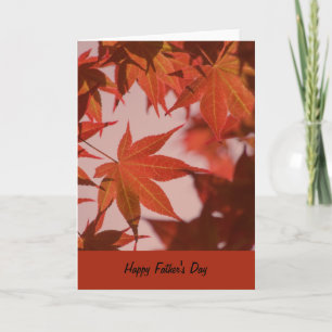 Father's Day Card, vibrant maple leaves Card