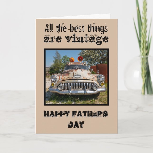 Fathers Day Card, Vintage Dad Card (Front)