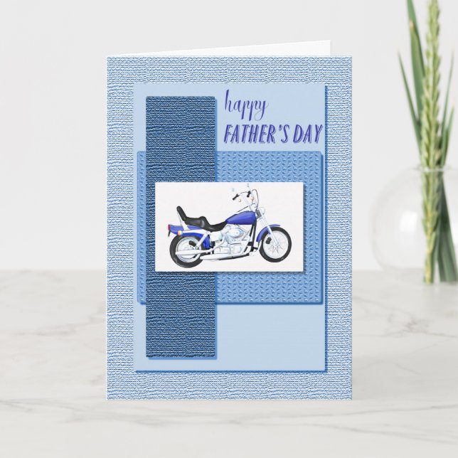 Father's day card with a motorbike (Front)