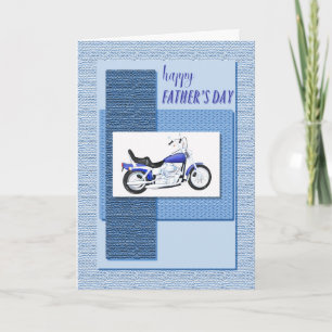 Father's day card with a motorbike