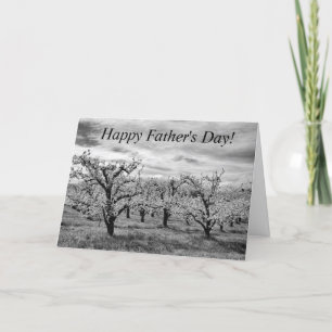 Father's Day card with Black & White Cherry Trees