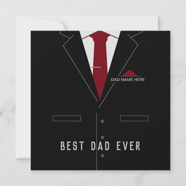 Father's Day Card with Custom Text Your Dad Name (Front)