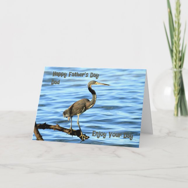 Father's Day Card with Heron Bird (Front)