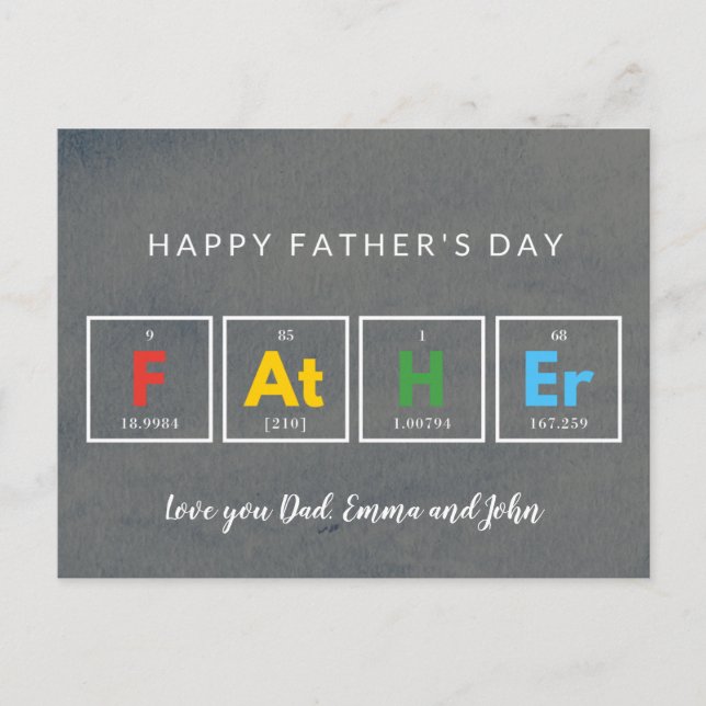 Fathers day cards Cool Colourful (Front)