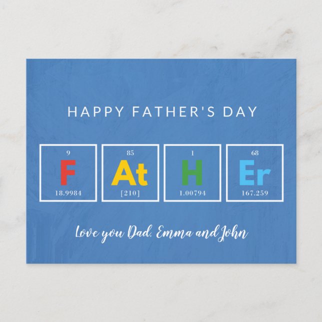 Fathers day cards Cool Colourful (Front)